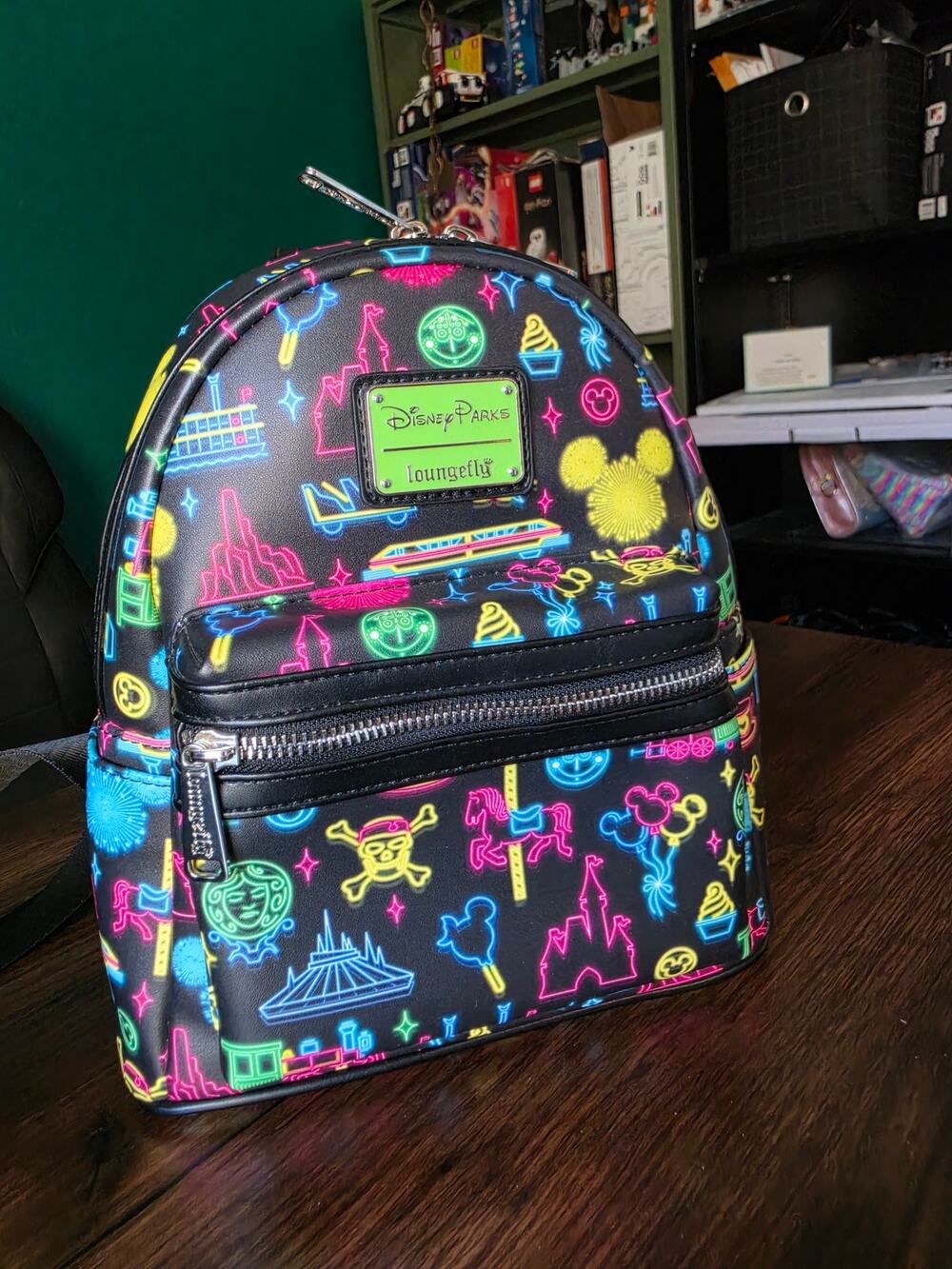 Loungefly Disneyland Neon Parks Attraction Backpack